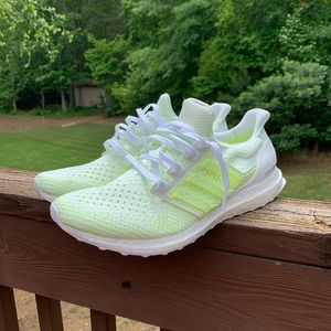 Neon Yellow/White Adidas Ultraboosts